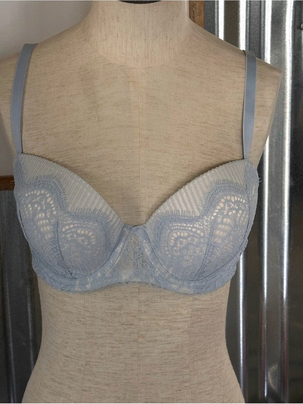 Victoria's Secret Light Blue Lace Underwire Bra